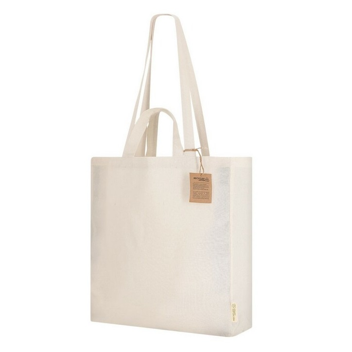 Cotton Bag with Long  Handles and Bottom for Printing